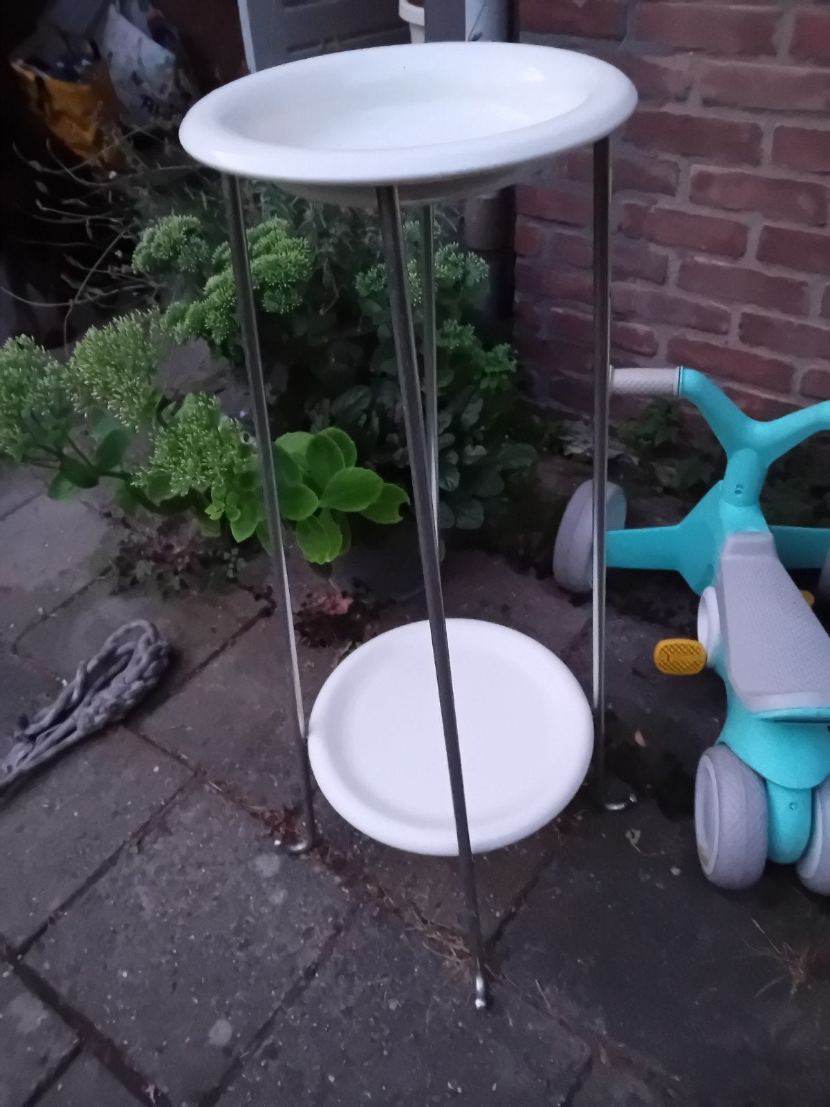 IKEA plantenstandaard van chroom metaal, Gebruikt, 100 cm of meer, Binnen, Rond
