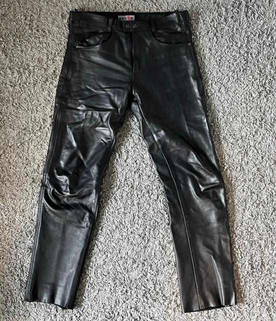 Zwart Leren motorbroek maar 52 Evolution, Ophalen, Tweedehands, Heren, Broek | textiel