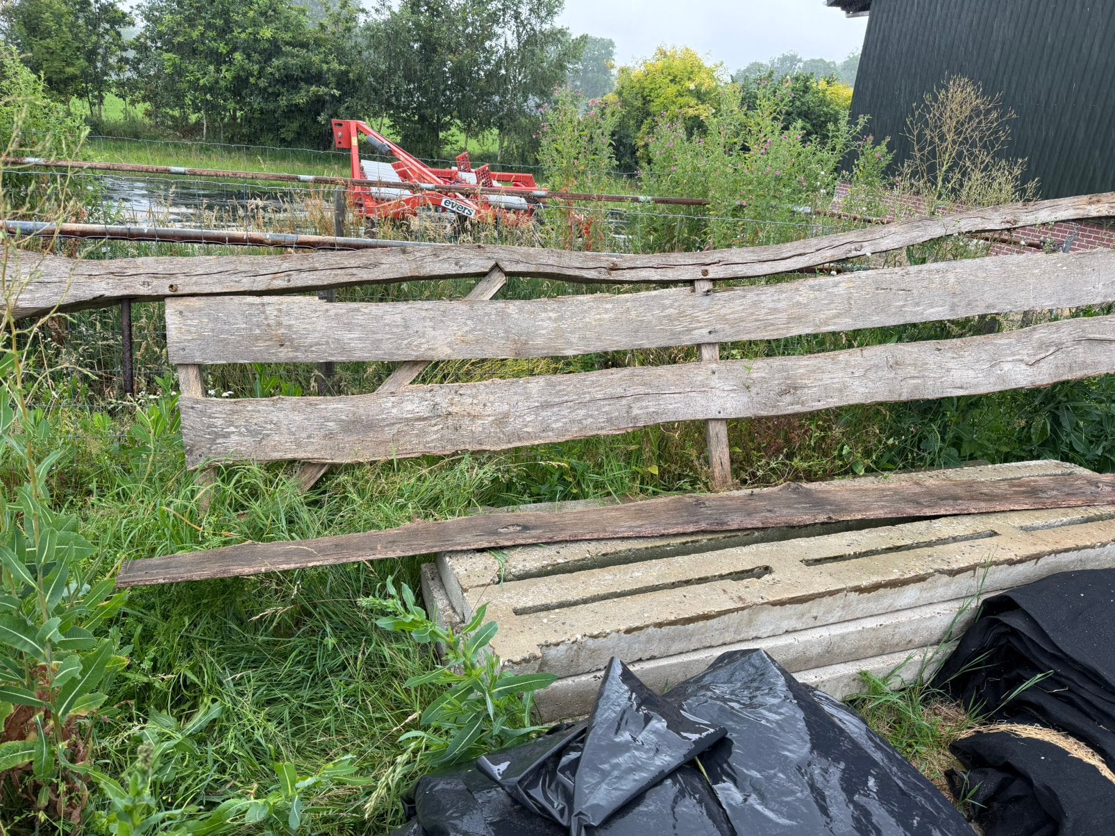 Houten landhek, Gebruikt, 100 tot 150 cm, Ophalen of Verzenden, Hout