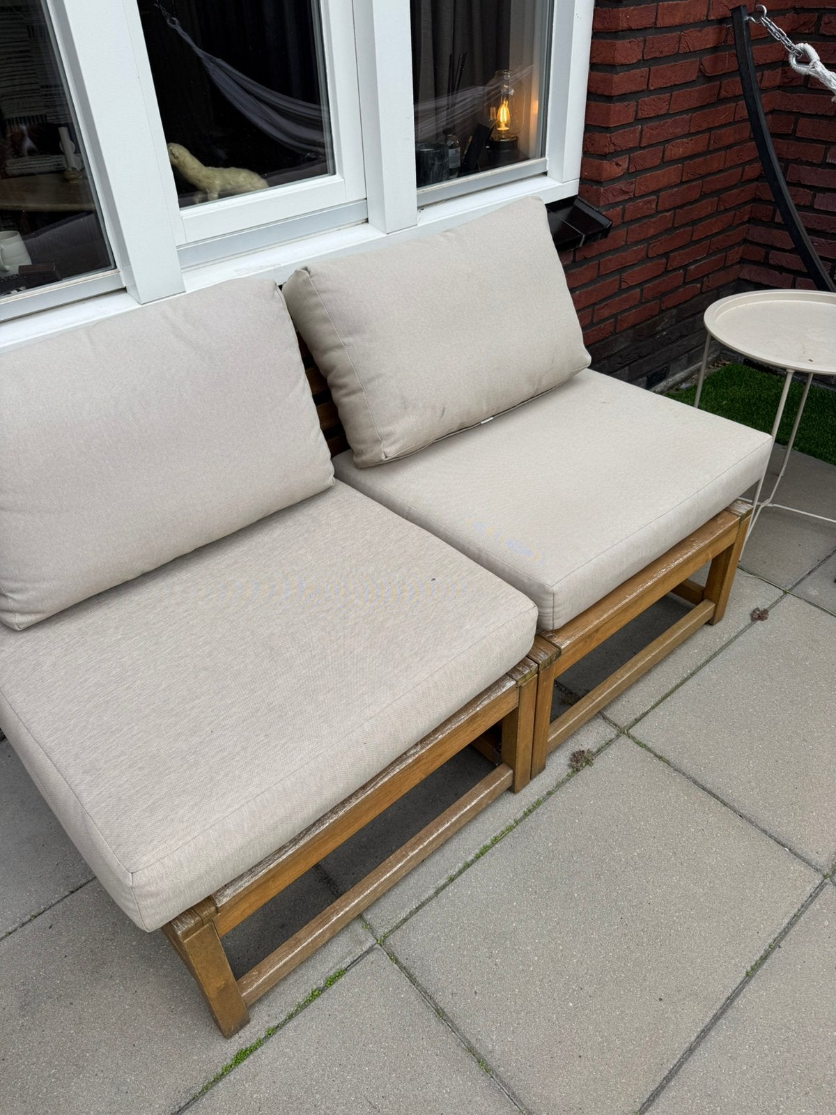 Ikea buiten bank, Tuin en Terras, Ophalen, Zo goed als nieuw, Bank
