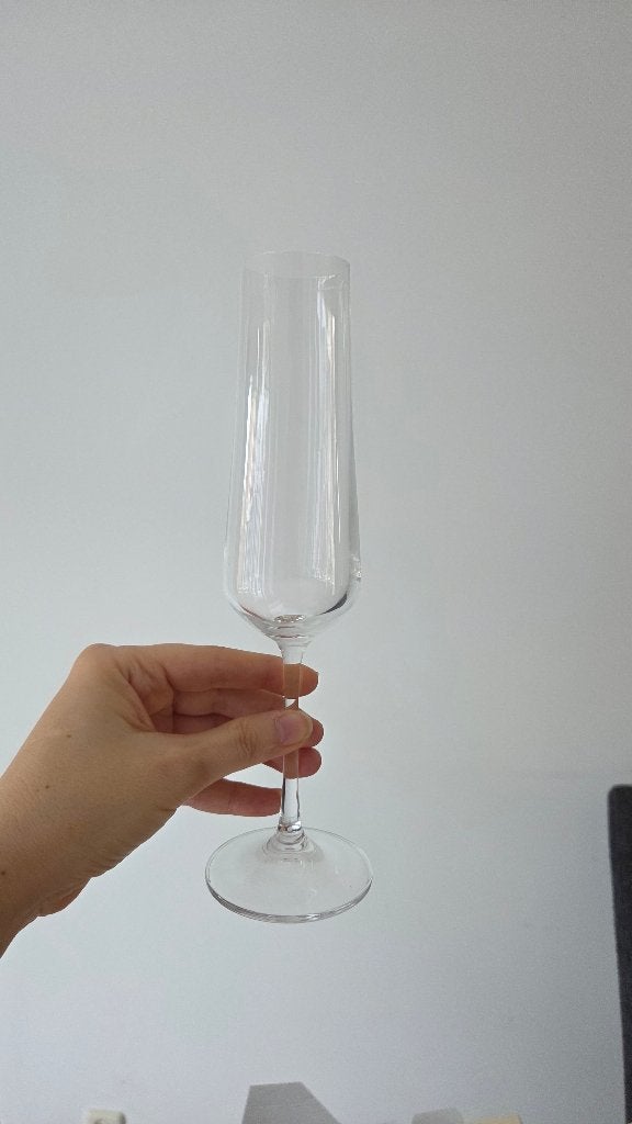 5 Italiaanse flûteglazen/ champagne / prosecco – als nieuw, Ophalen, Zo goed als nieuw, Overige typen