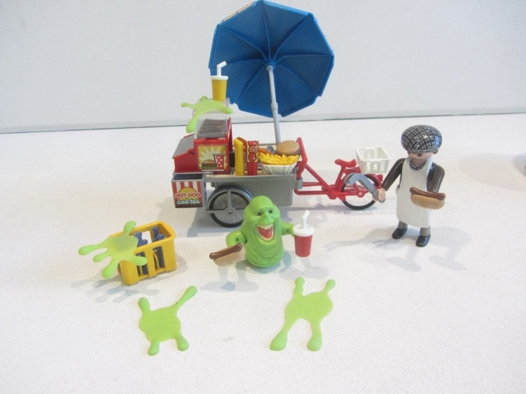 Playmobil ghostbusters  Slimer en hotdogkraam – 9222, Ophalen of Verzenden, Gebruikt, Complete set
