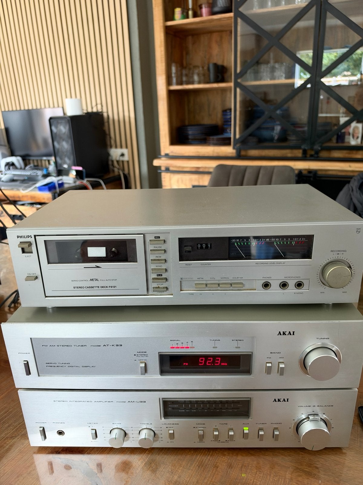 Philips Stereo Cassette Deck F6121 - Snaartjes Slippen, Audio, Tv en Foto, Ophalen of Verzenden, Enkel, Philips, Tape counter