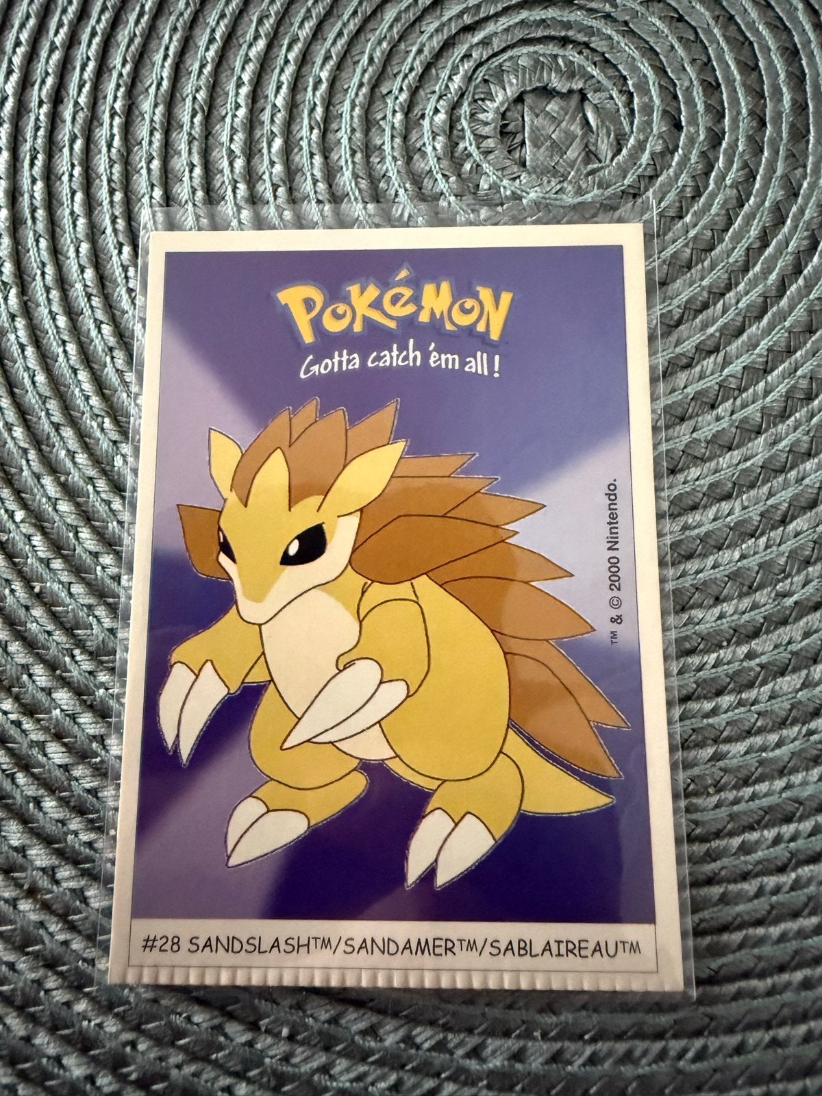 Pokémon Error Sticker #28 Sandslash - Dunkin Boomer, Ophalen of Verzenden, Gebruikt, Losse kaart