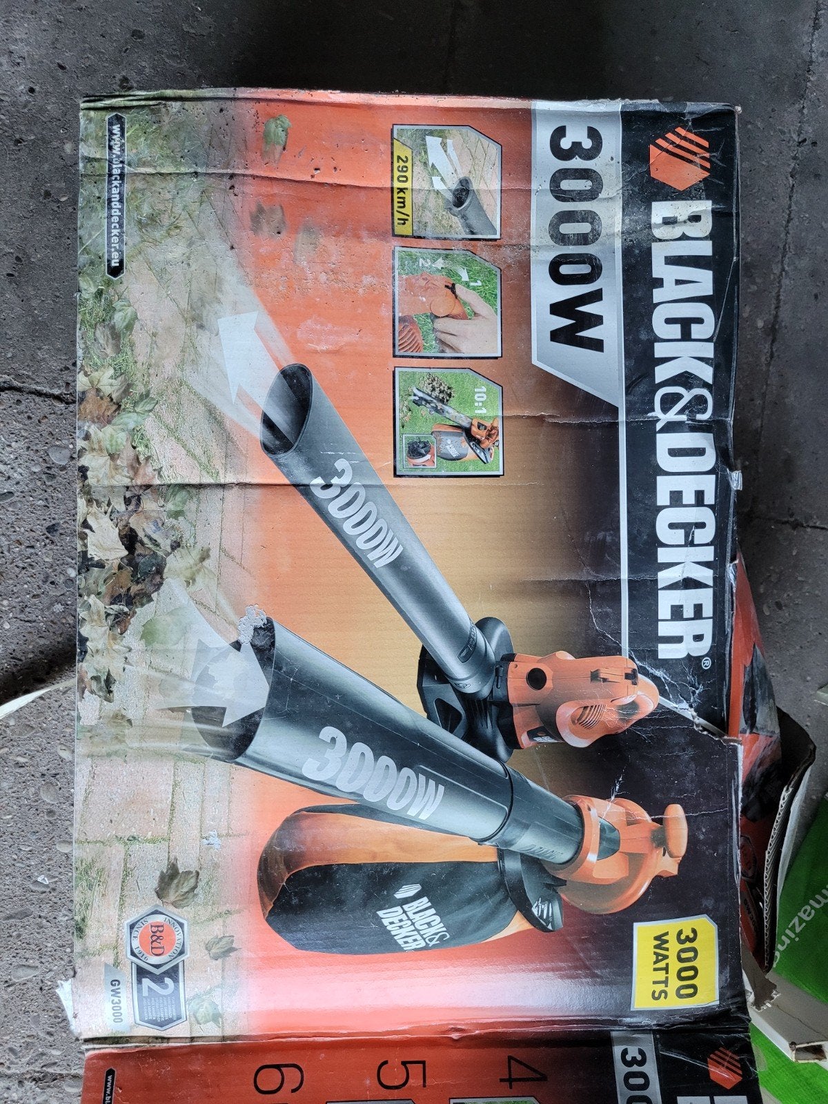 B&D blad/zuig blazer 3000W, Ophalen, Met opvangzak, Handgedragen, Elektrisch