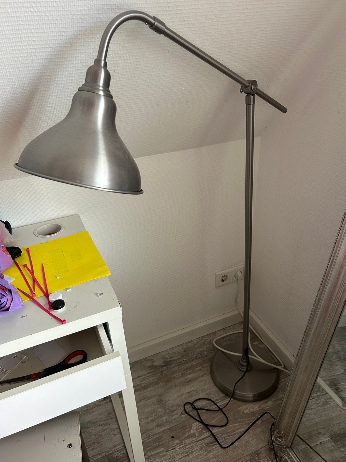 Zilveren Ikea Sta Lamp, Ophalen, Zo goed als nieuw, 150 tot 200 cm
