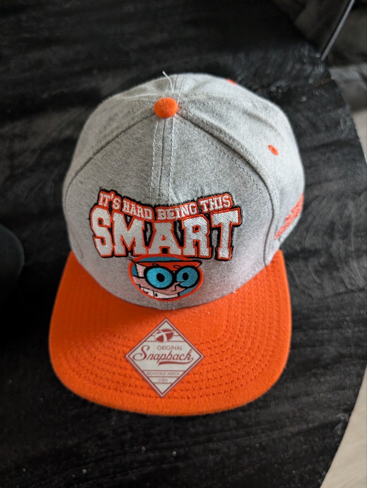 Snapback Pet "It's Hard Being This Smart" - Grijs/Oranje, Verzenden, Nieuw, One size fits all, Pet
