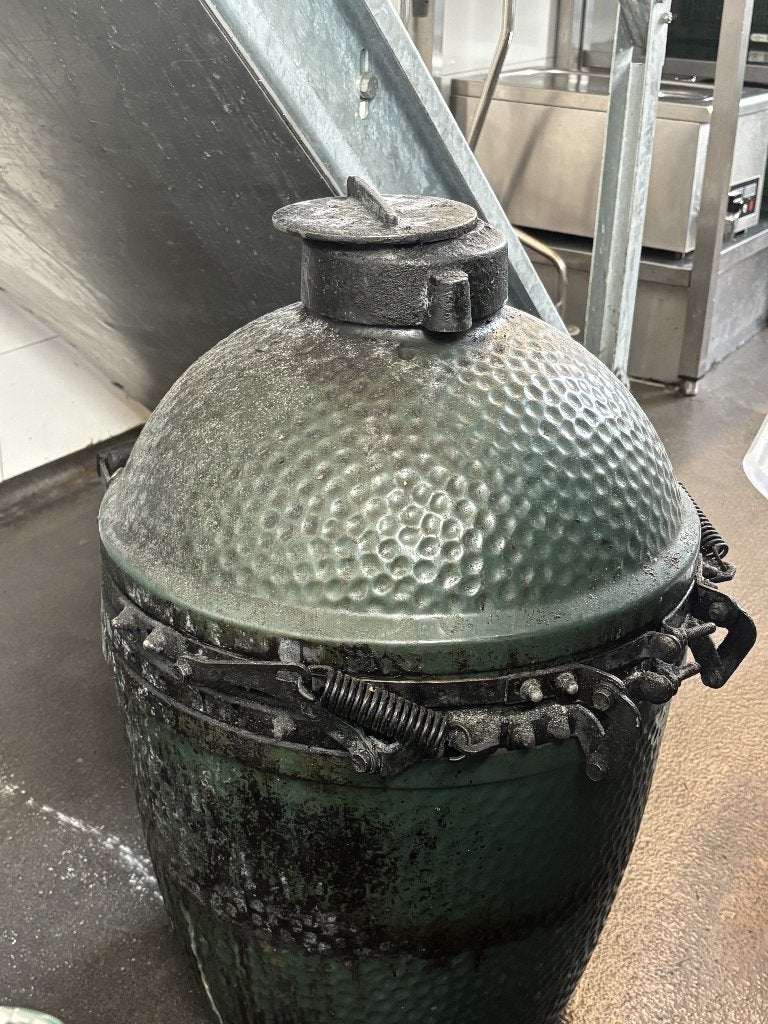 Big Green Egg Medium, Tuin en Terras, Ophalen, Gebruikt, Big Green Egg (origineel)