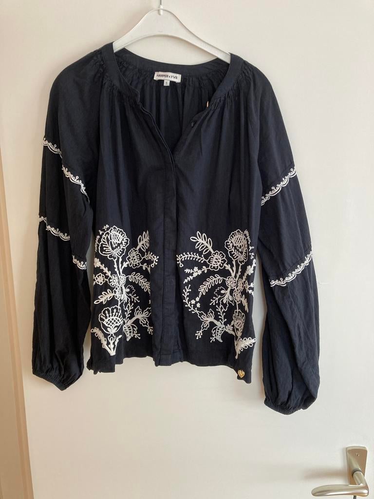 Zwarte blouse Harper&Yve maat S, Ophalen of Verzenden, Zo goed als nieuw, Maat 36 (S), Zwart