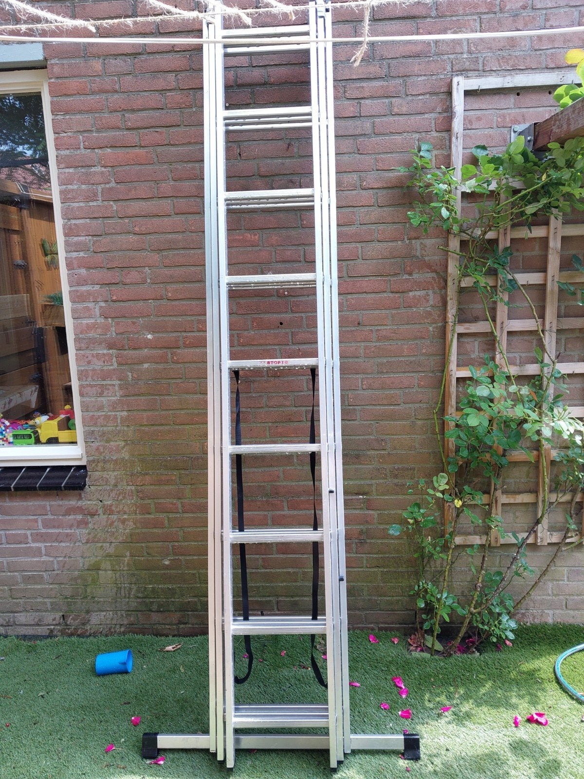 Sencys reformladder 3x9 treden - Zo goed als nieuw, Ophalen, Zo goed als nieuw, Ladder, Opvouwbaar of Inschuifbaar