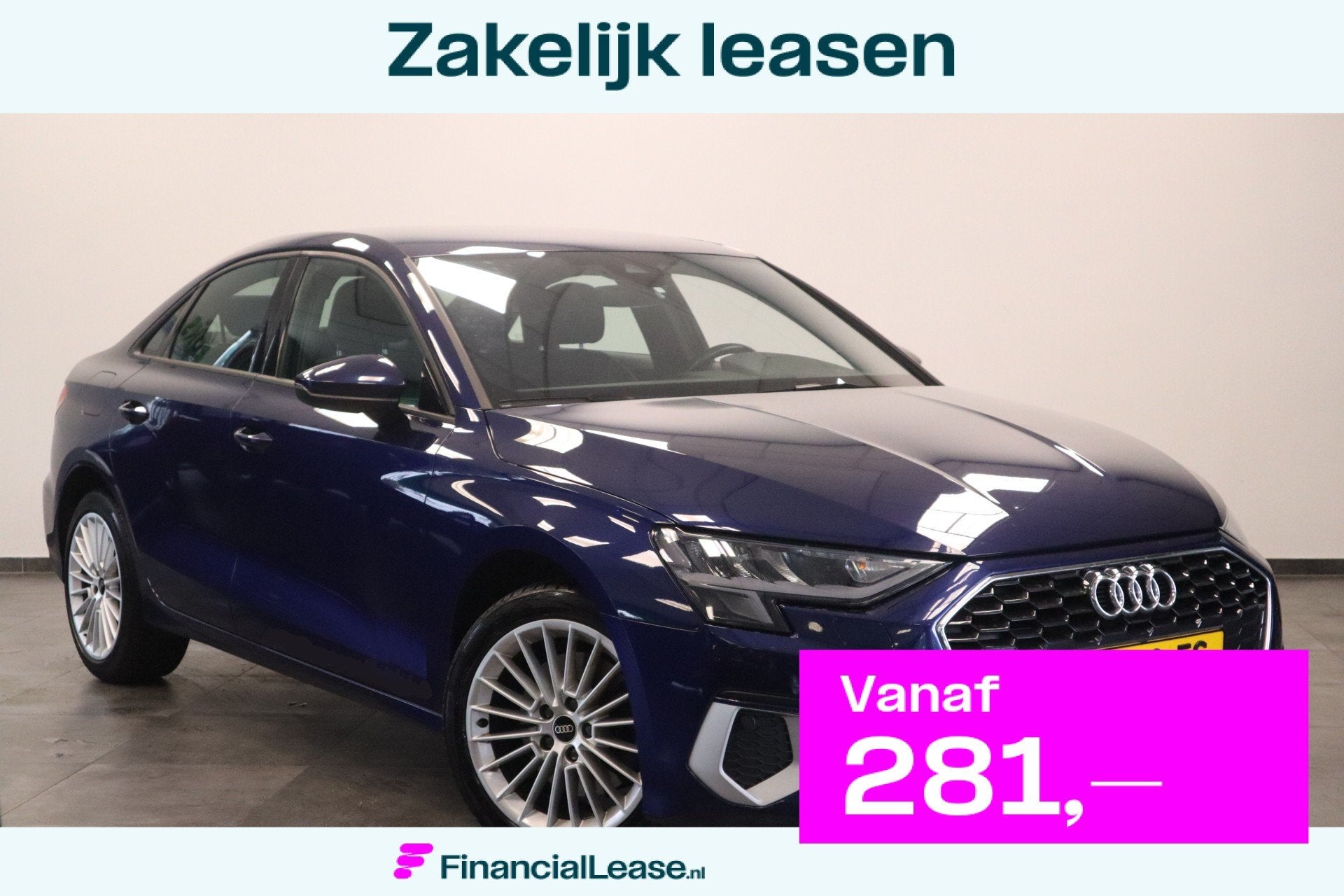 Audi A3 Limousine 30 TFSI Pro Line Navigatie Carplay Clima C, Dealer onderhouden, Stof, Met garantie (alle), Blauw