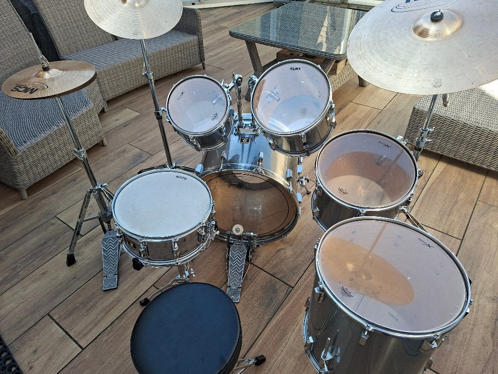 Mapex drumstel compleet met bekkens en kruk, Muziek en Instrumenten, Ophalen, Gebruikt, Overige merken