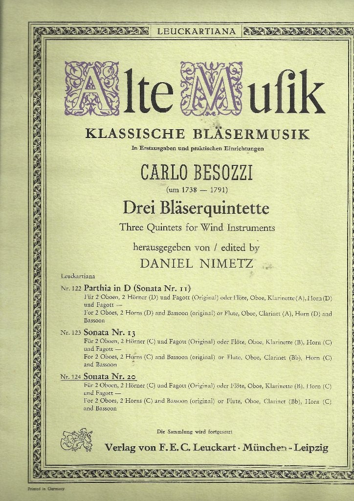C336 bladmuziek ( oude blaasmuziek) klassieke blaasmuziek, Gebruikt, Klassiek, Artiest of Componist, Overige instrumenten
