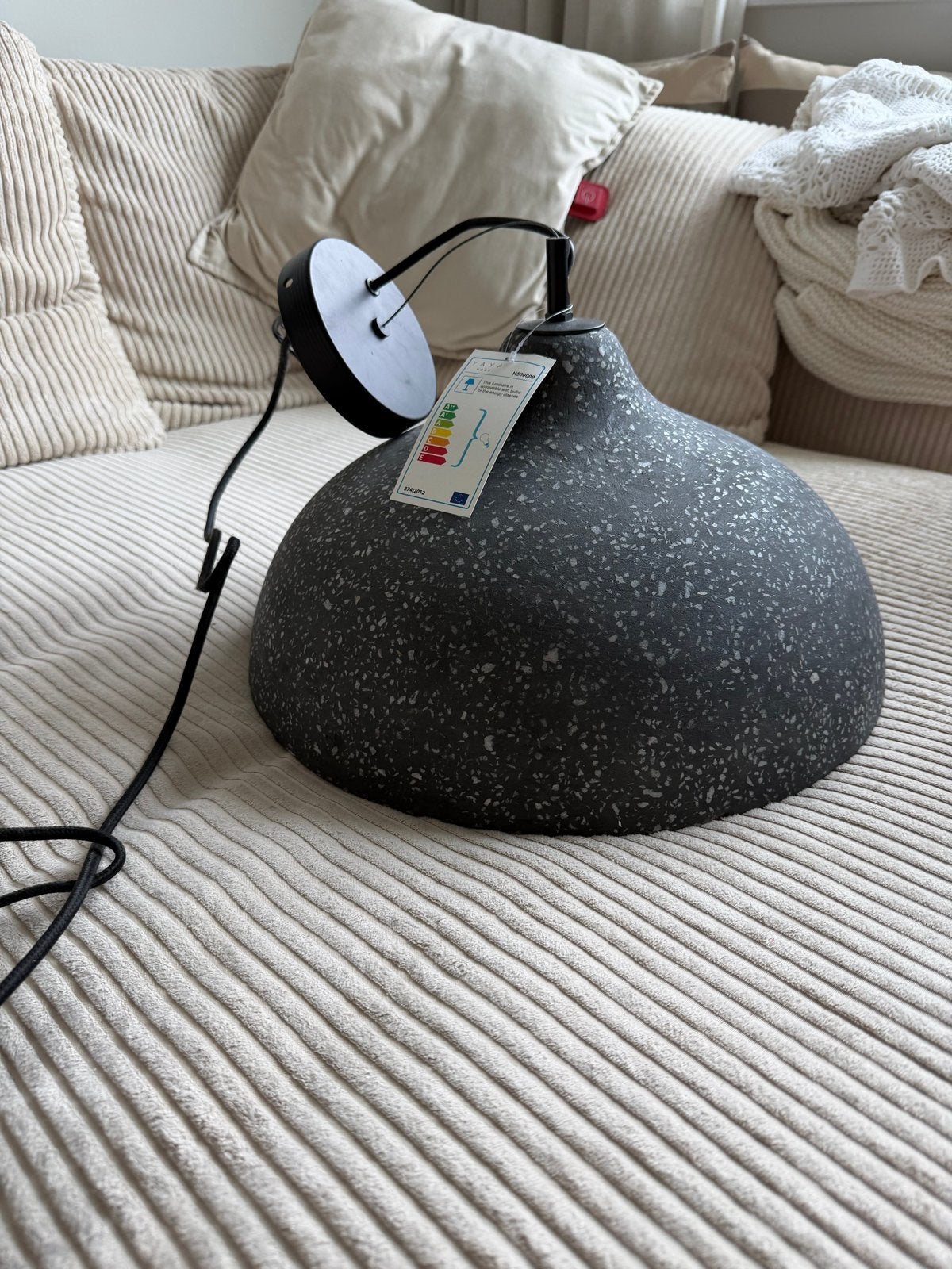 Yaya Home Hanglamp - Stijlvolle Terrazzo Look, Huis en Inrichting, Ophalen of Verzenden, Zo goed als nieuw, Metaal, 50 tot 75 cm
