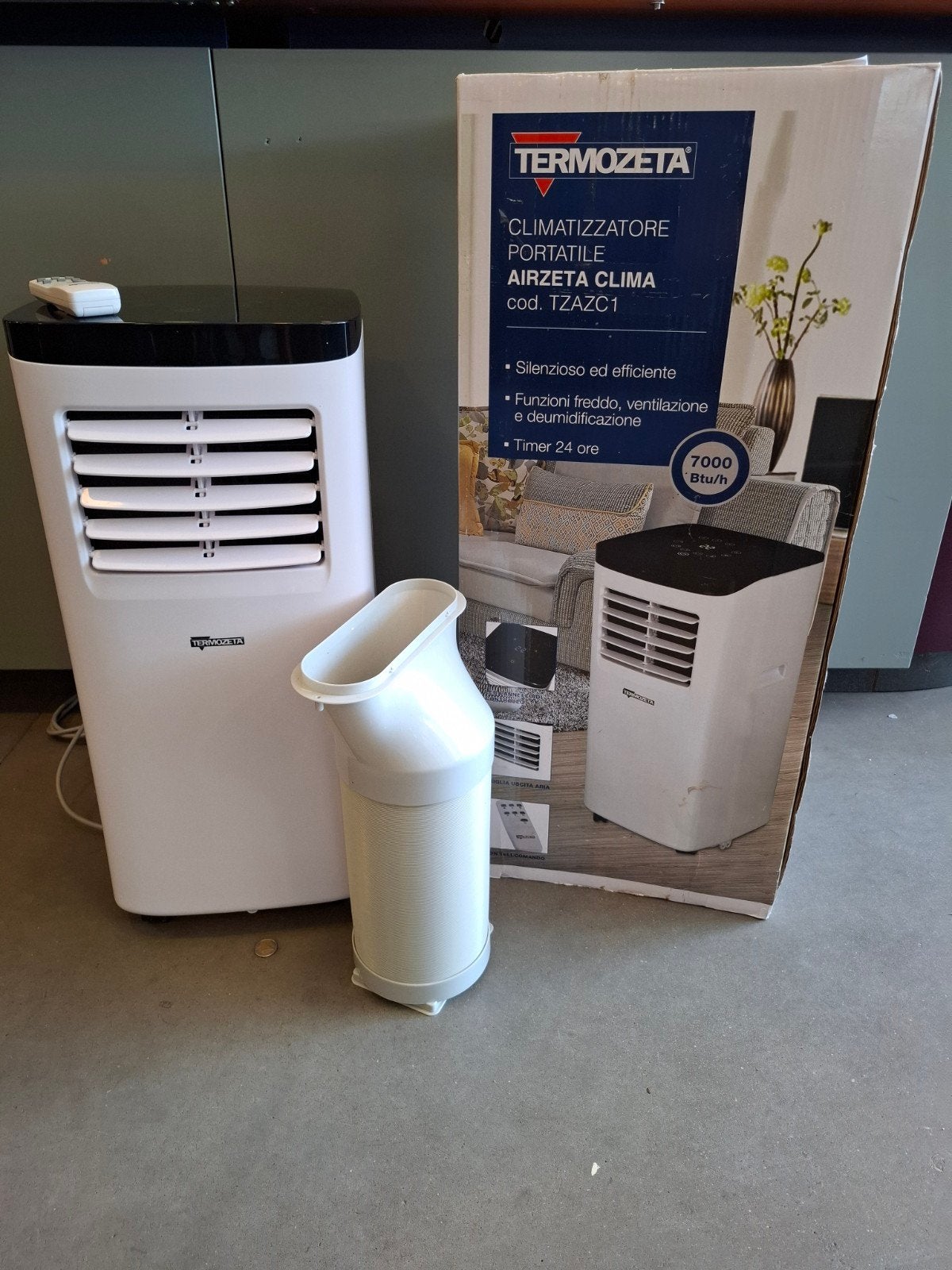 Termozeta Airco Airzeta Clima 7000 BTU/h Mobiele Airco, Ophalen, Minder dan 60 m³, Timer, 3 snelheden of meer