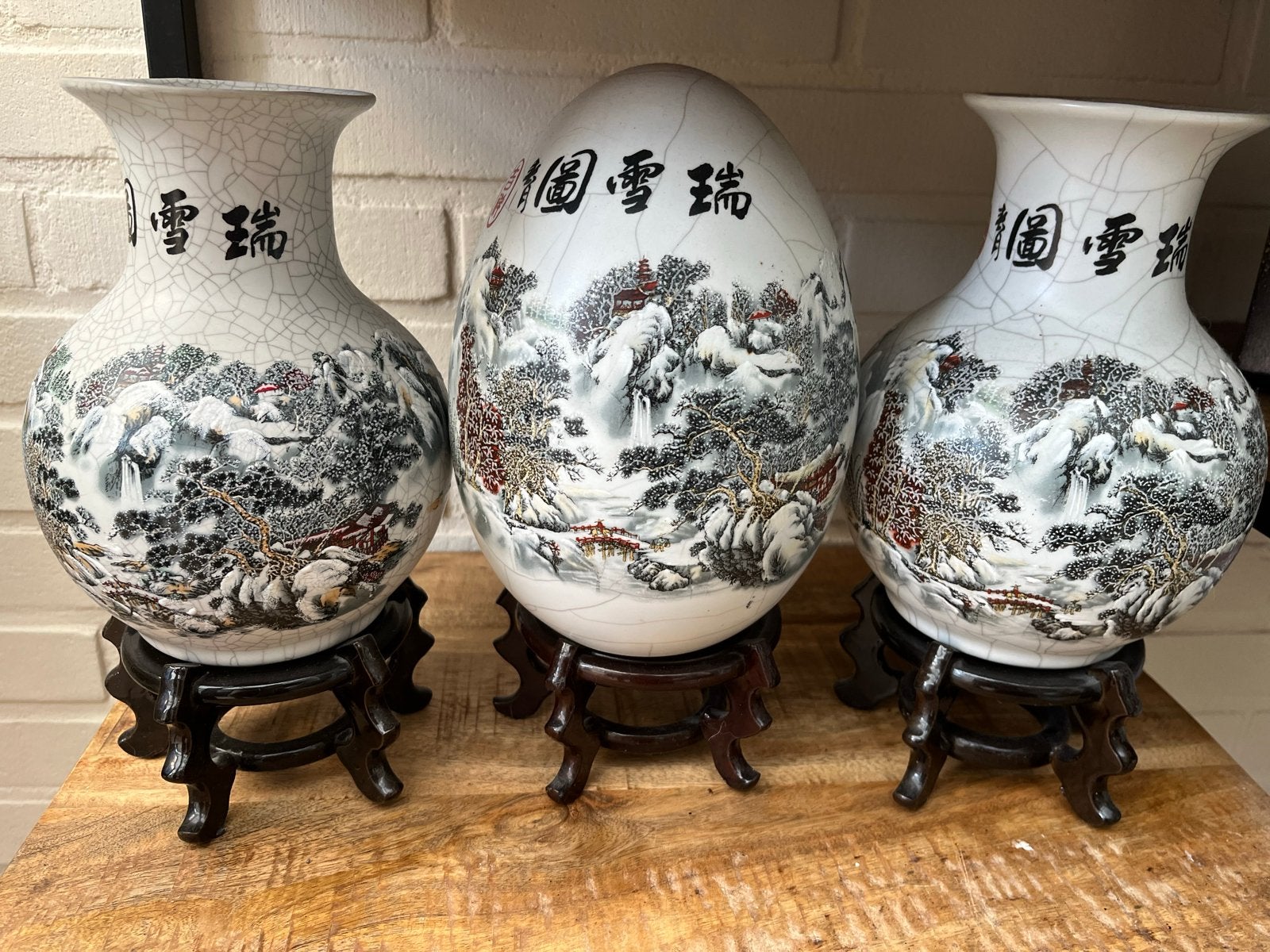 Prachtige set oude Chinese vazen uit Jingdezhen, Ophalen of Verzenden