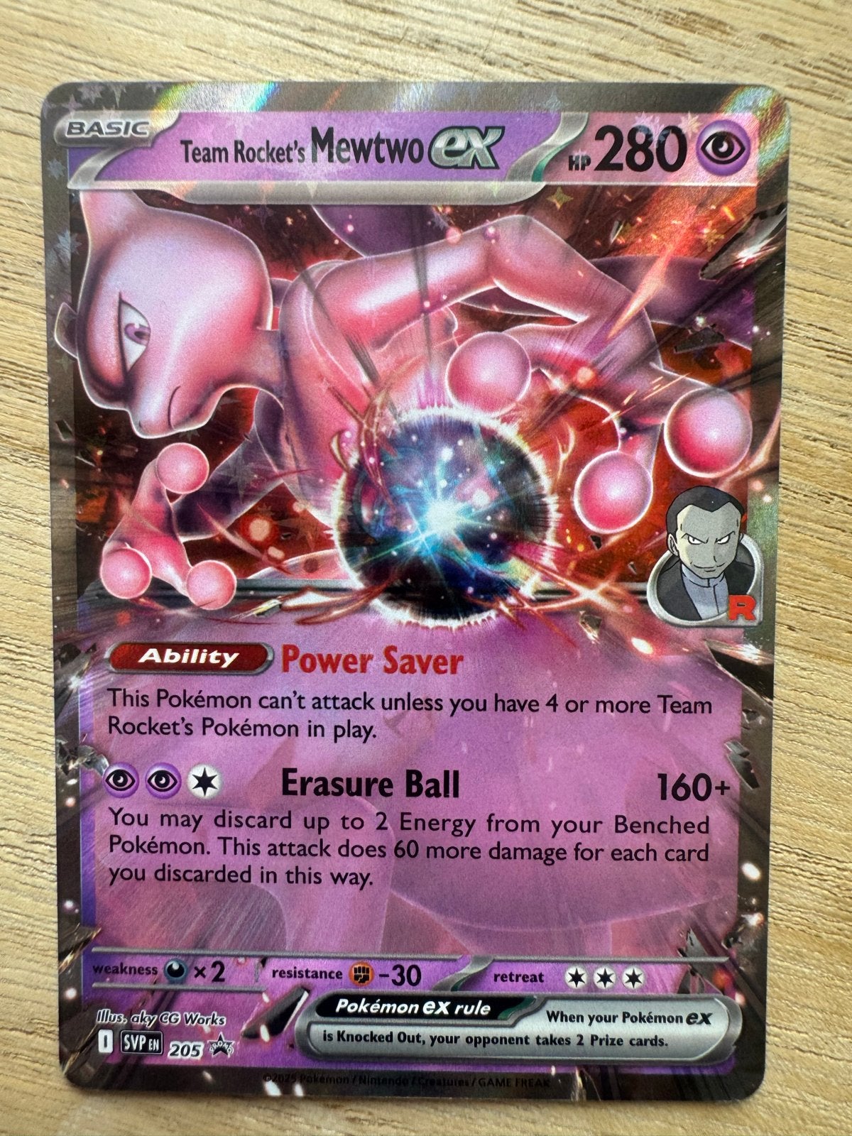 Team Rocket's Mewtwo EX Pokémon Kaart - Zeldzaam!, Ophalen of Verzenden, Zo goed als nieuw, Losse kaart