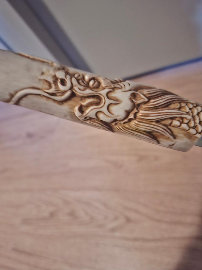 wandelstok gemaakt van beenmerg met samurai zwaard erin, Ophalen of Verzenden, Nieuw