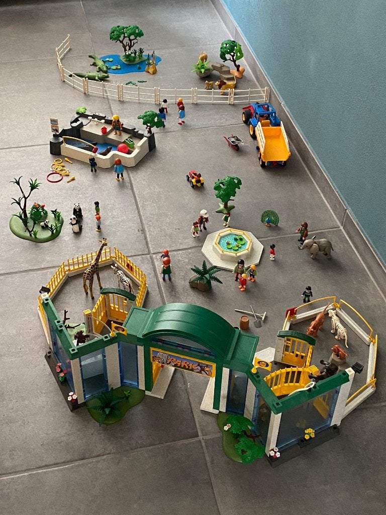Playmobil hele grote Dierentuin sets met veel extra, Ophalen of Verzenden, Gebruikt, Complete set
