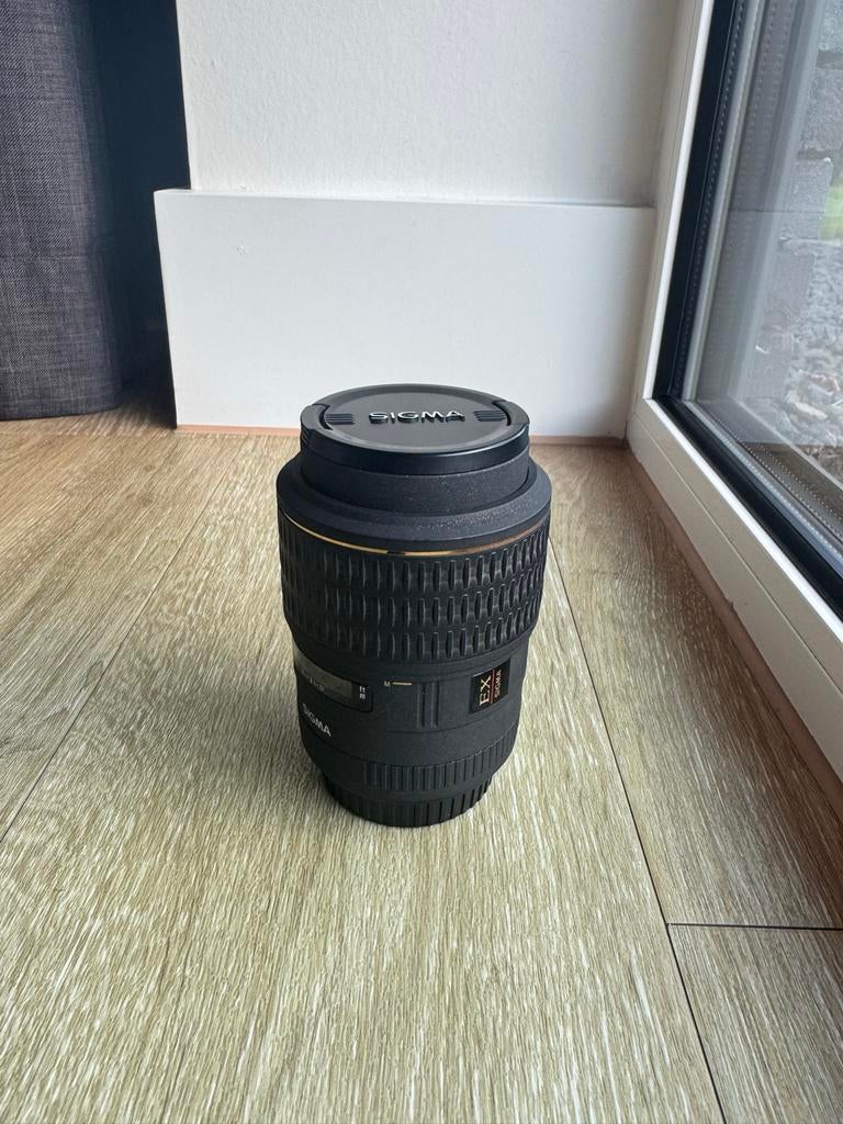 Sigma 105mm f/2.8 EX DG OS HSM Macro Lens voor Canon, Ophalen of Verzenden, Zo goed als nieuw, Macrolens