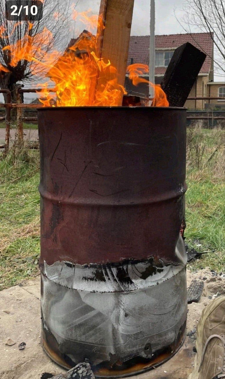 vuurkorf,vuurton, vuurvat brandvat brandton stookton, Tuin en Terras, Ophalen, Nieuw