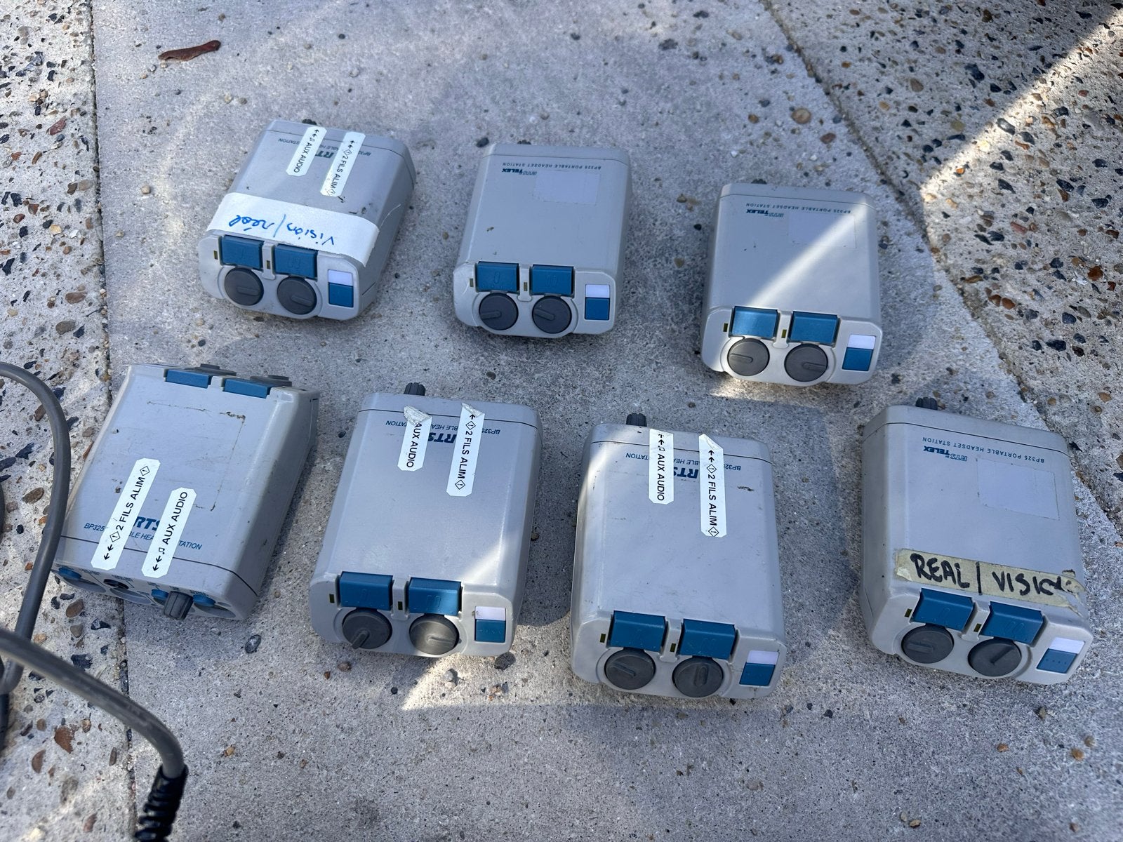 RTS Intercom Beltpacks - Set van 7, Ophalen of Verzenden, Gebruikt