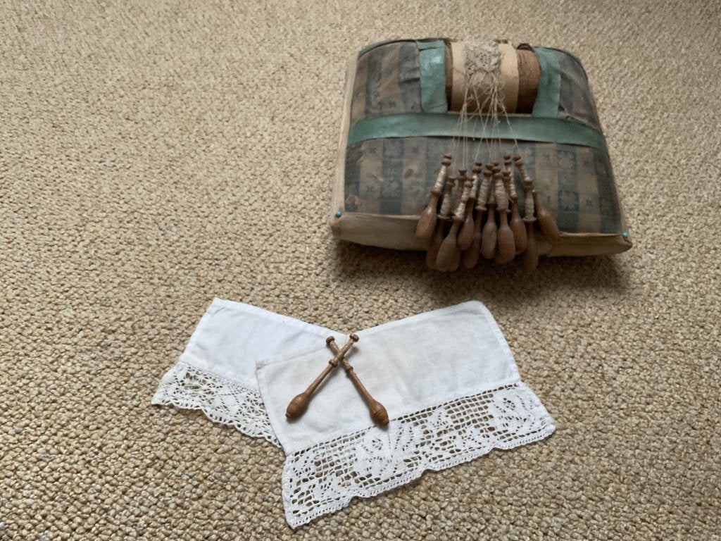 Antiek kantkloskussen van rond 1900, Ophalen of Verzenden, Gebruikt, Klos(sen)