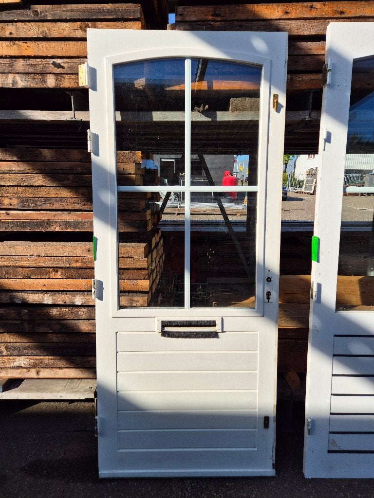 Voordeur buitendeur deur hardhout 221,5 x 92,5 ( 185 ), Ophalen, Gebruikt, 80 tot 100 cm, Nb
