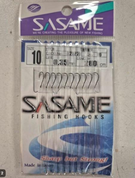 Sasame Onderlijnen Haakmaat 10, Watersport en Boten, Hengelsport | Algemeen, Ophalen of Verzenden, Nieuw, Haak