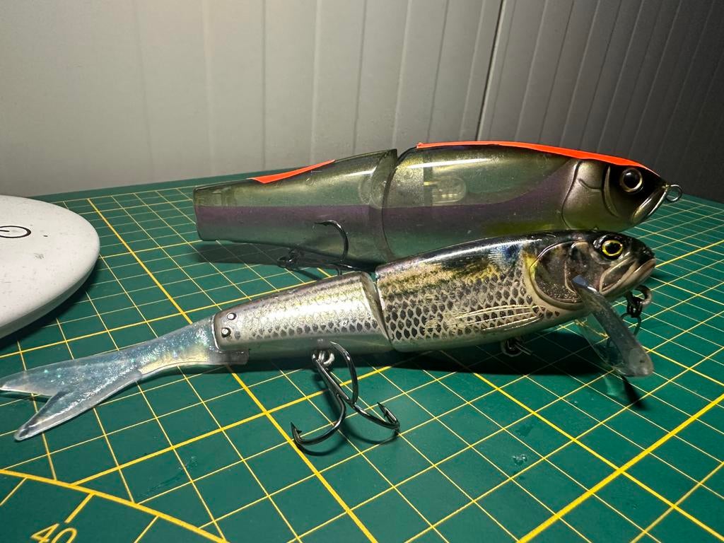 2x grote swimbaits – snoek 16–20 cm, Watersport en Boten, Hengelsport | Roofvissen, Ophalen of Verzenden, Zo goed als nieuw, Overige typen