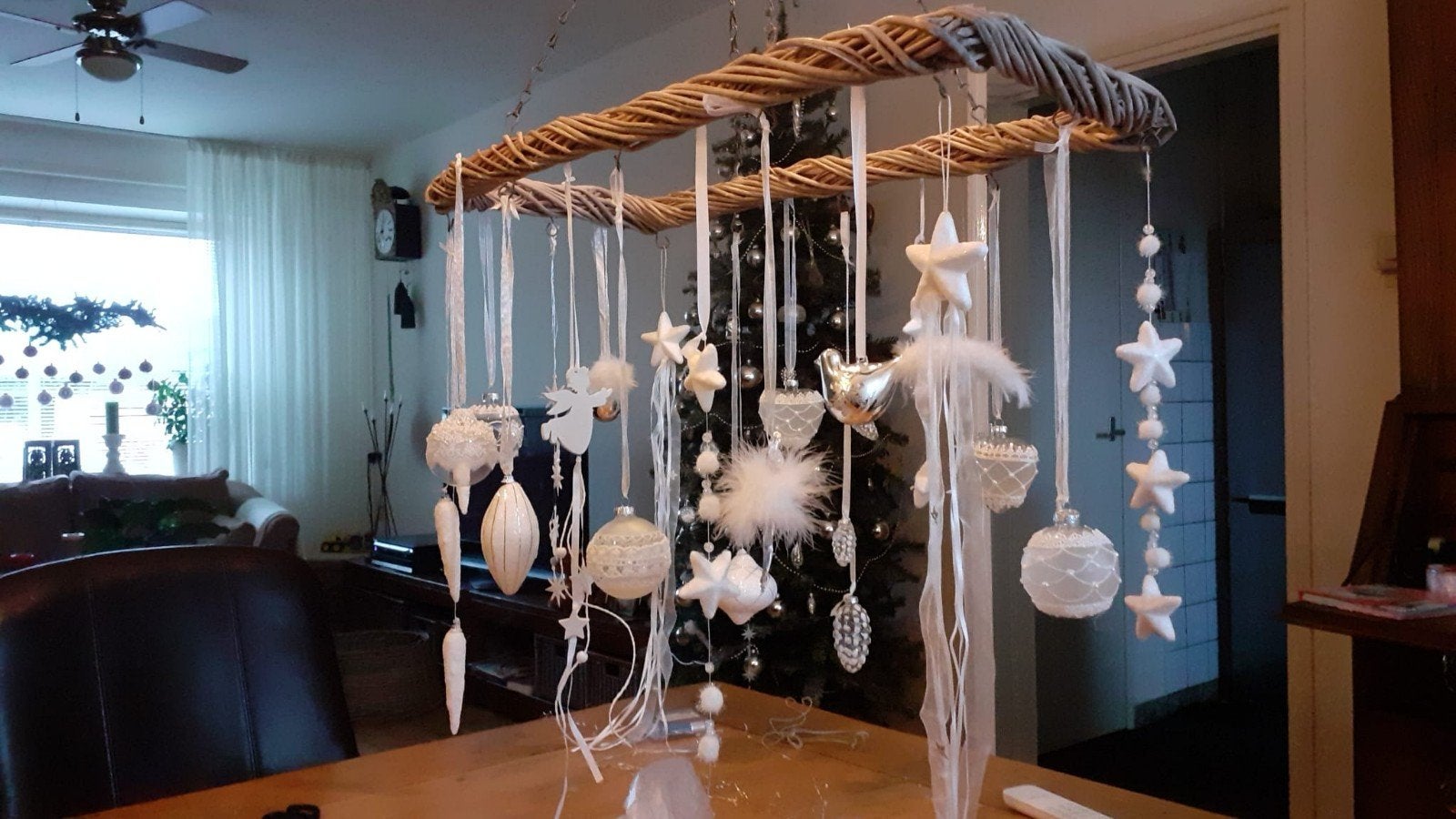 Plafond  rieten hangers  voor kerst., Ophalen of Verzenden, Zo goed als nieuw