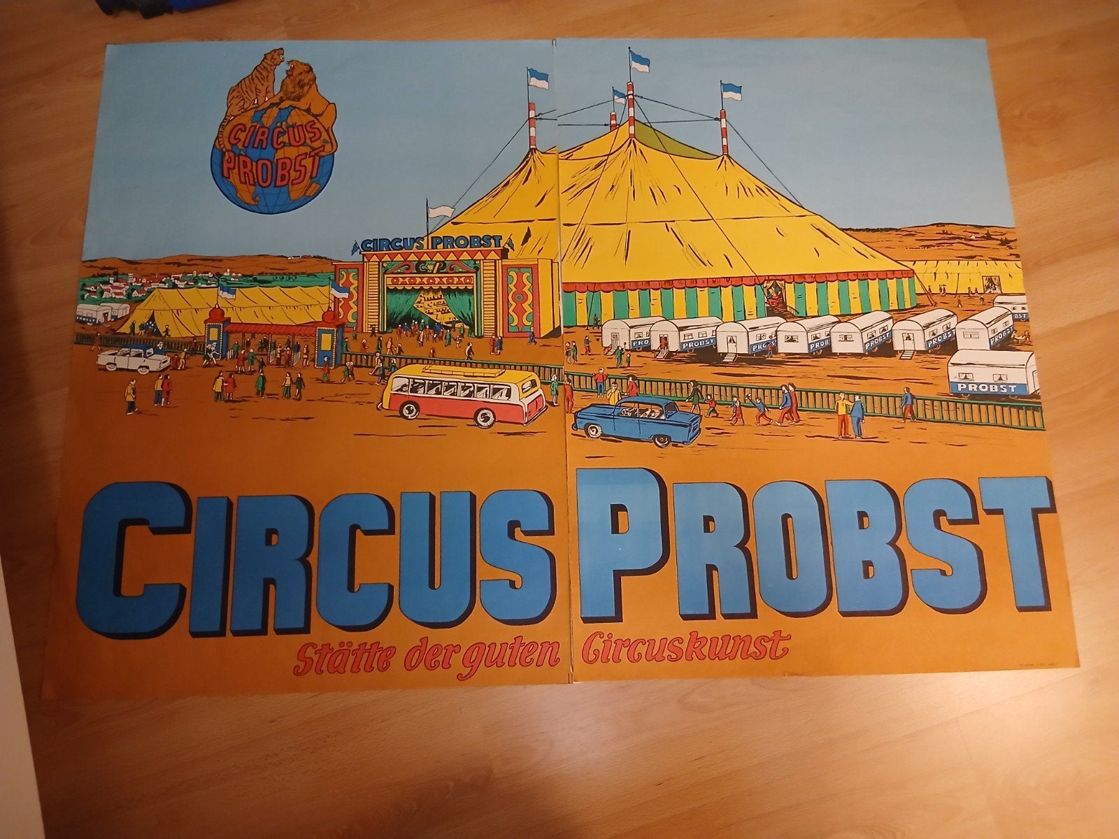 Oude poster Circus Probst, Ophalen of Verzenden, A1 t/m A3