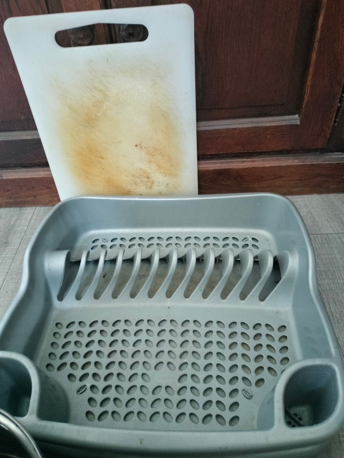 Gratis snijplank en afdruiprek, Bordenrek, Ophalen of Verzenden, Gebruikt, Kunststof