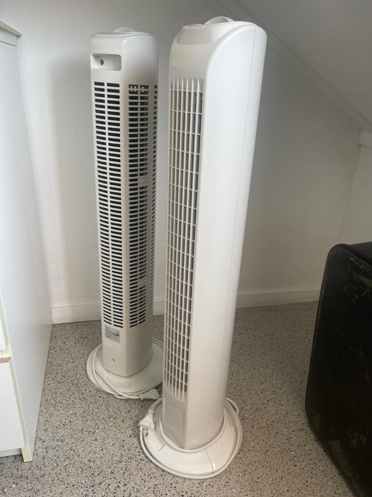 2 staande ventilatoren, Ophalen of Verzenden, Gebruikt, Statiefventilator