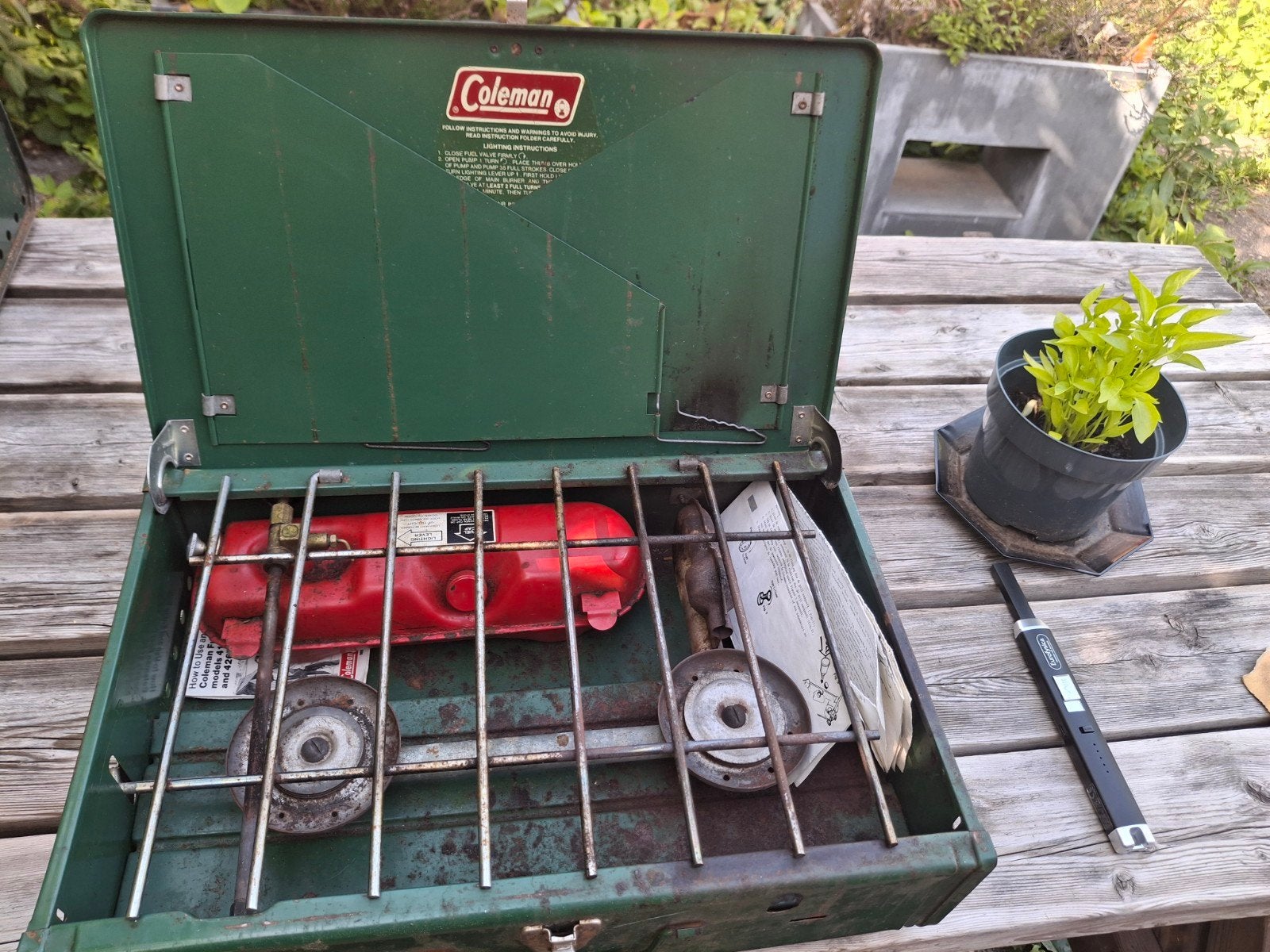 Coleman 425 F De 2-pits Coleman toen die nog stevig waren., Ophalen of Verzenden, Gebruikt