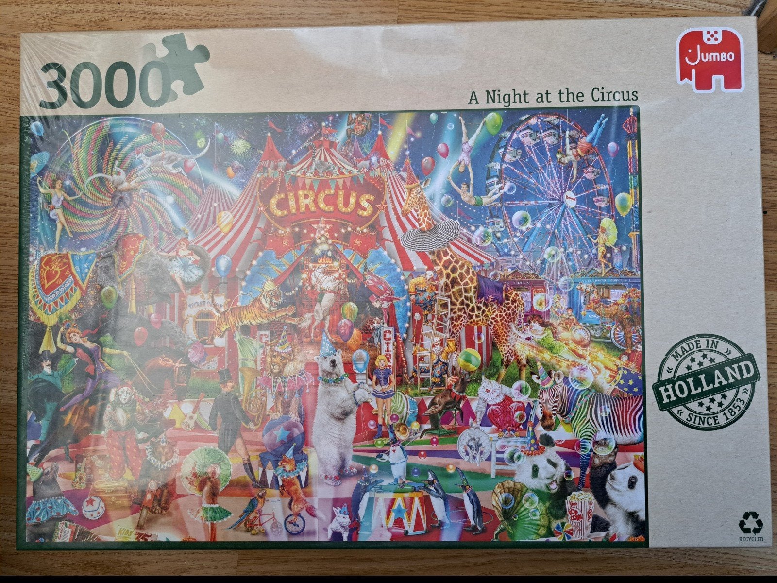 Jumbo Legpuzzel 3000 stukjes - A Night at the Circus, Ophalen of Verzenden, Meer dan 1500 stukjes, Nieuw, Legpuzzel
