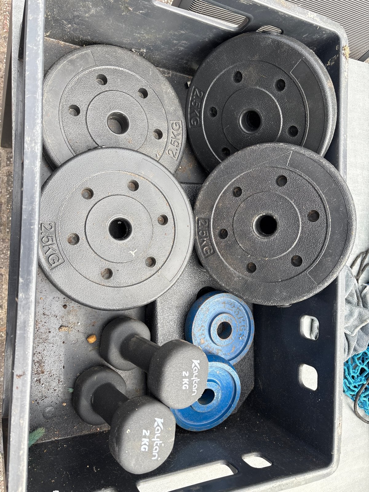 Halter schijven, gewichten, Ophalen, Gebruikt, Armen, Halterset
