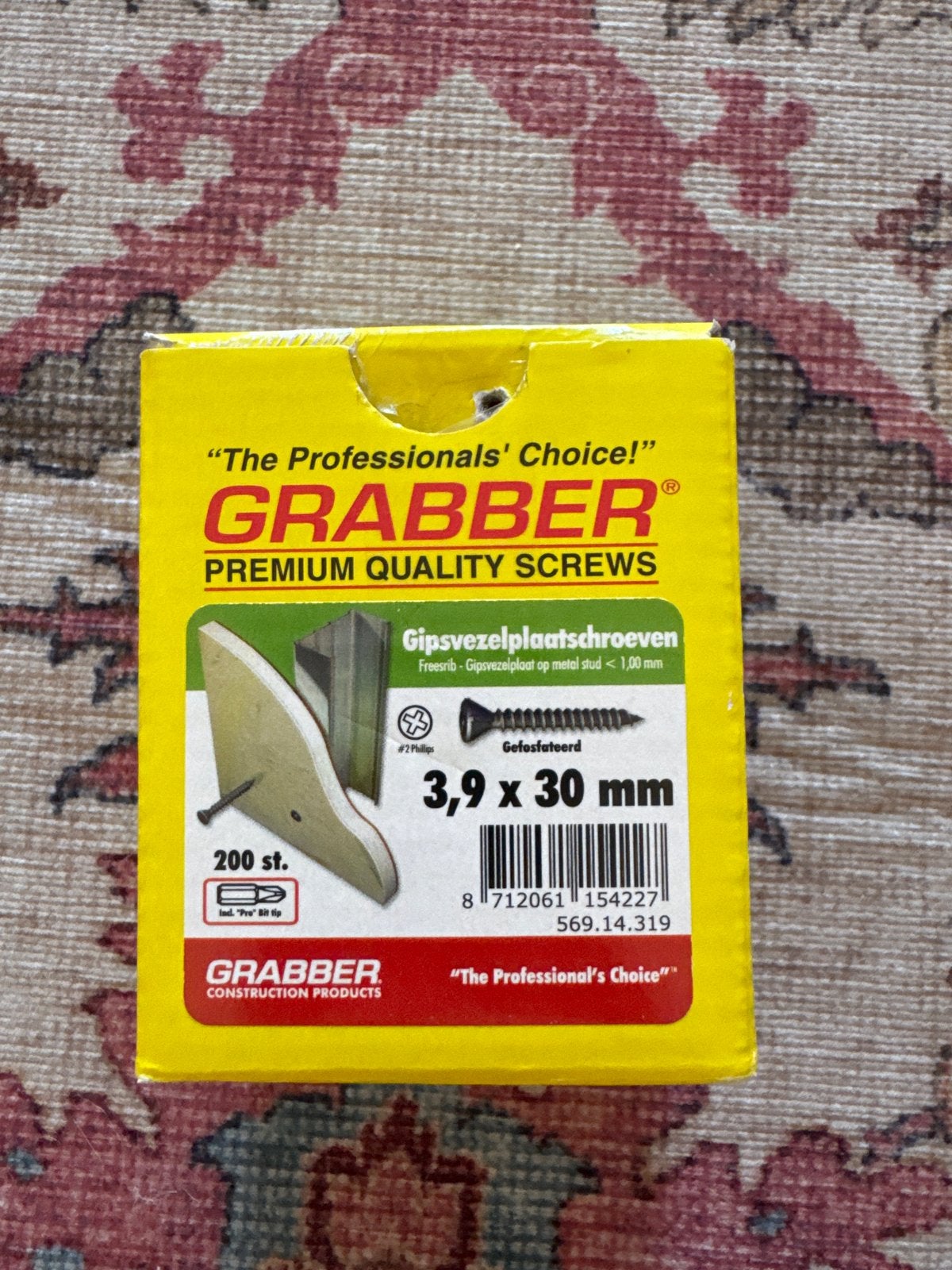 GRABBER Gipsvezelplaatschroeven 3,9 x 30 mm (200 st.), Ophalen, Nieuw, Minder dan 50 mm, Schroeven