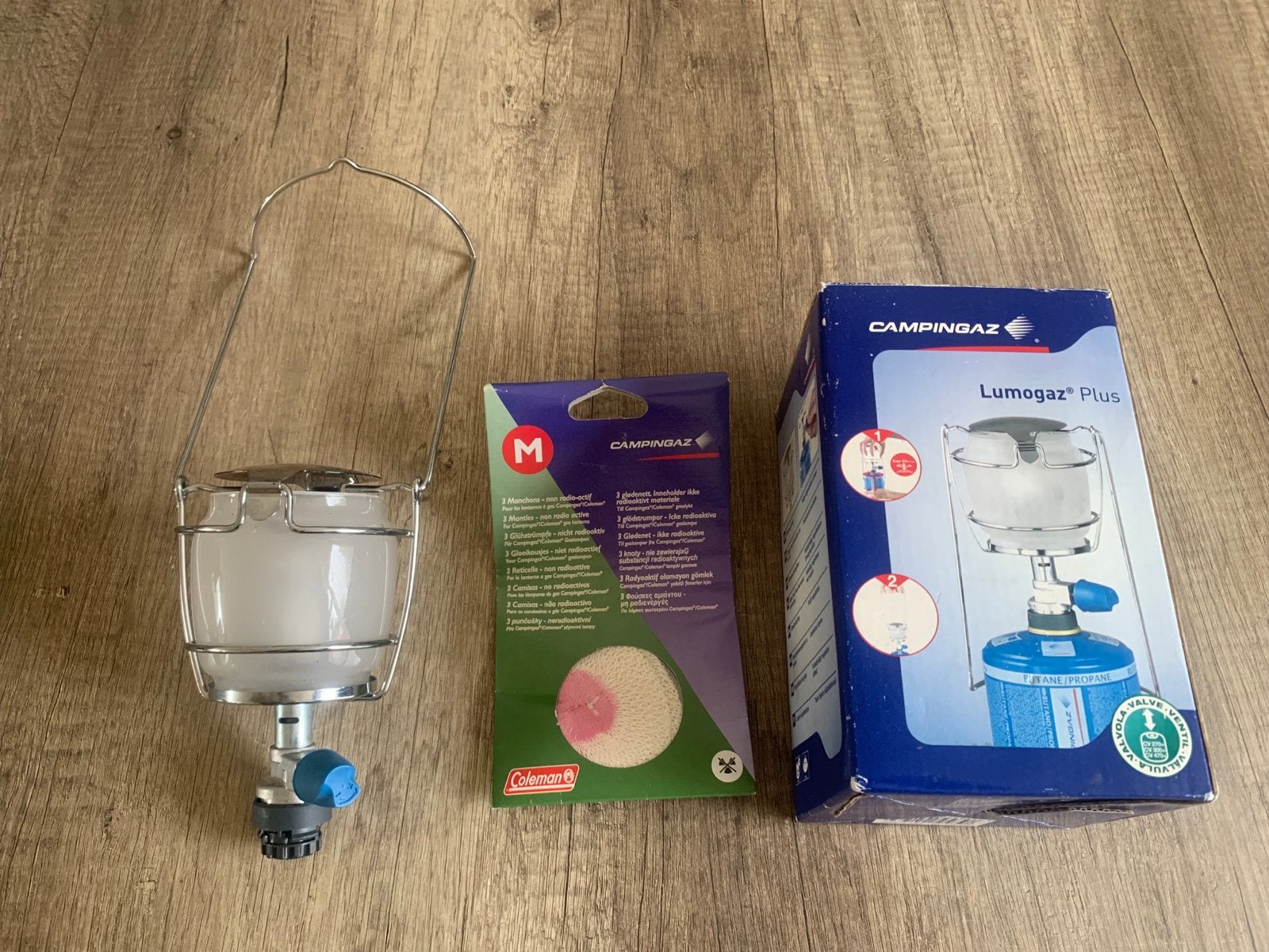 Campingaz Lumogaz Plus gaslamp met mantels, Ophalen of Verzenden, Nieuw