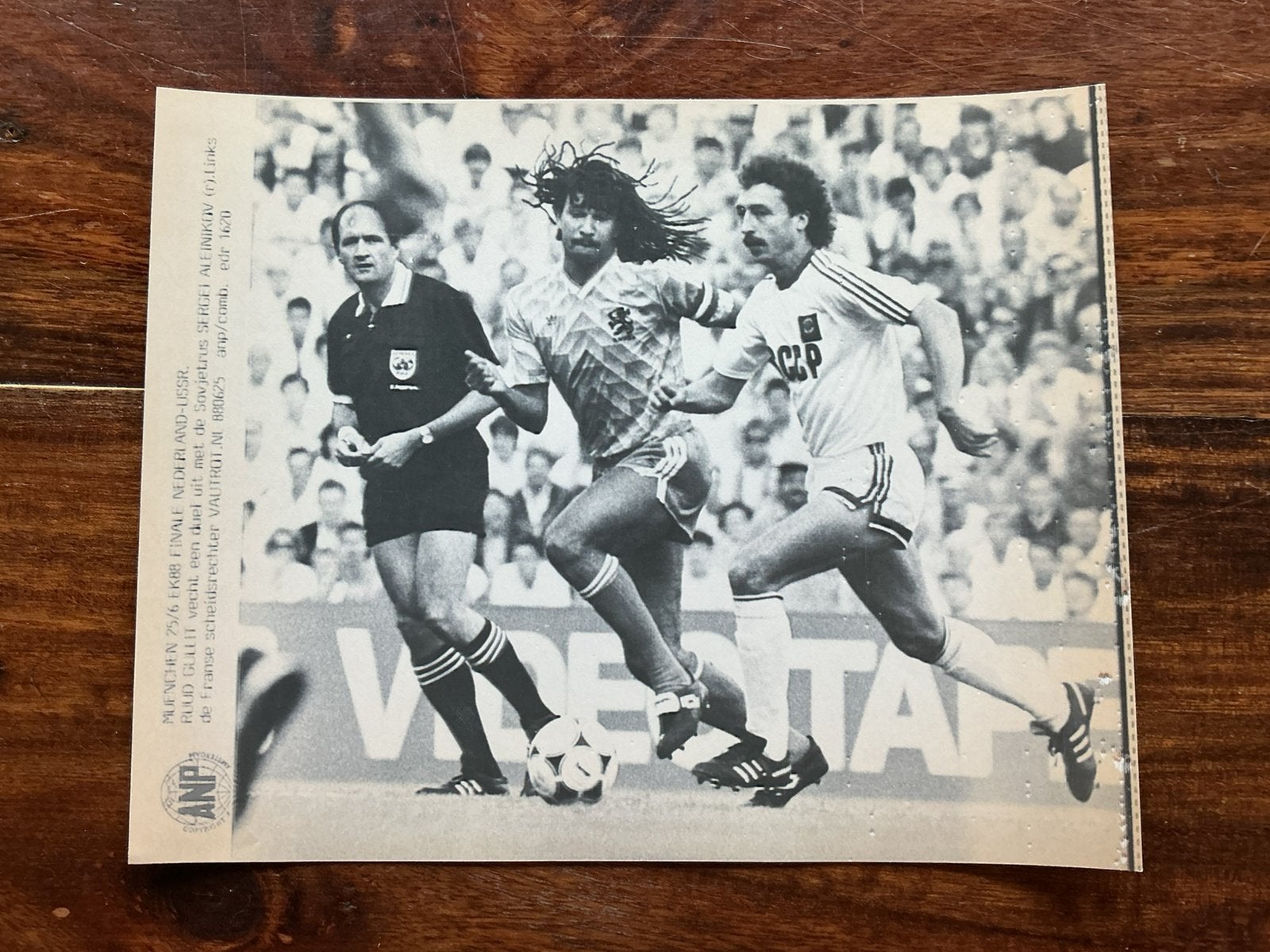 Voetbal telefaxfoto EK 1988 finale Nederland USSR gullit, Verzamelen, Ophalen of Verzenden