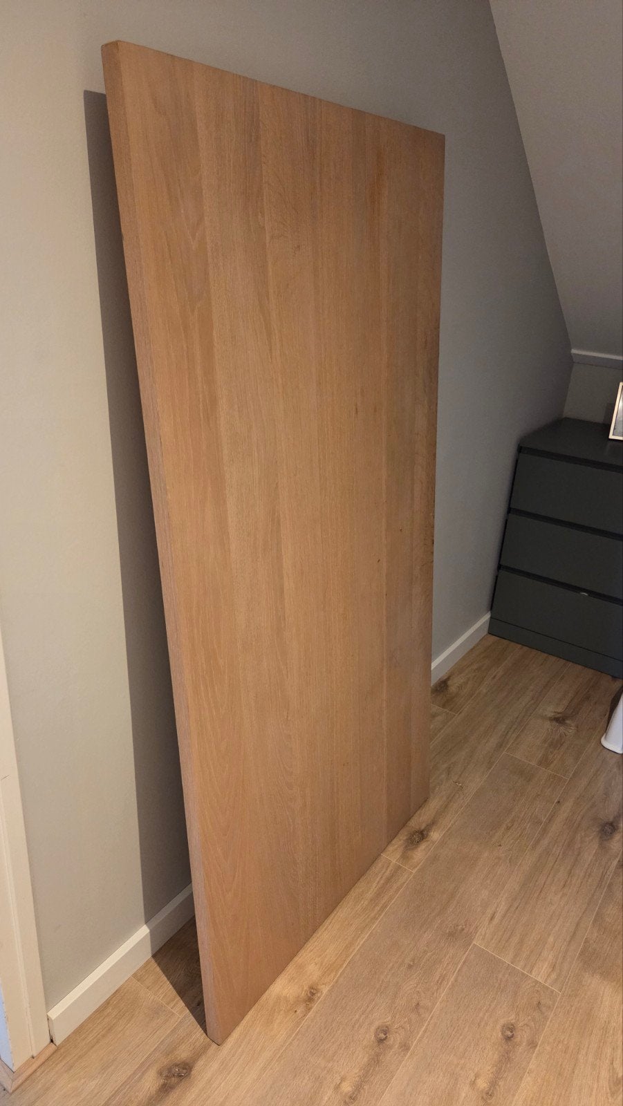 Eikenhouten tafelblad met poten / eikenhouten tafel, Ophalen, Modern, Robuust, Eikenhout, 50 tot 100 cm