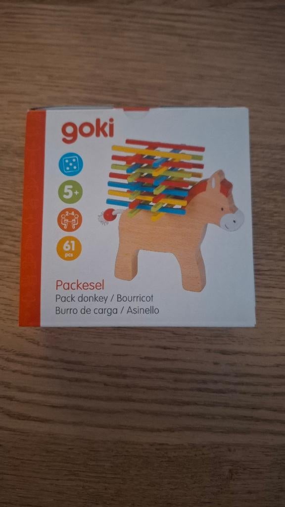 goki houten pakezel spel speelgoed, Ophalen of Verzenden, Zo goed als nieuw, Overige typen