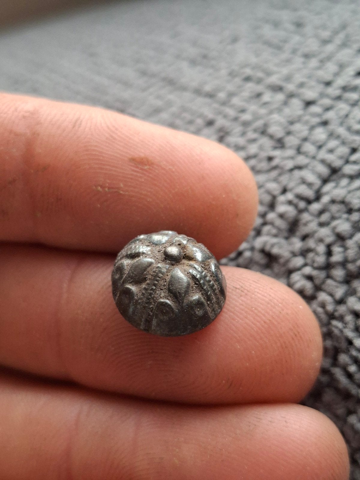 bodemvondst zilveren knoop, Ophalen of Verzenden, Zilver, Zilver