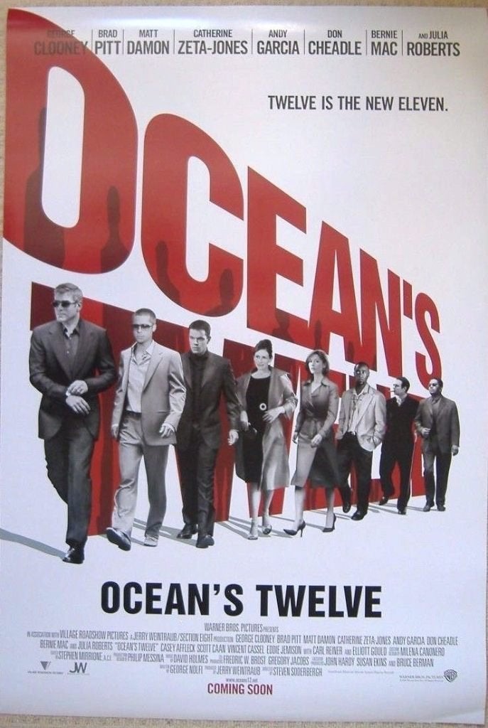 Ocean's twelve Filmposter, Ophalen, Zo goed als nieuw, A1 t/m A3, Film en Tv