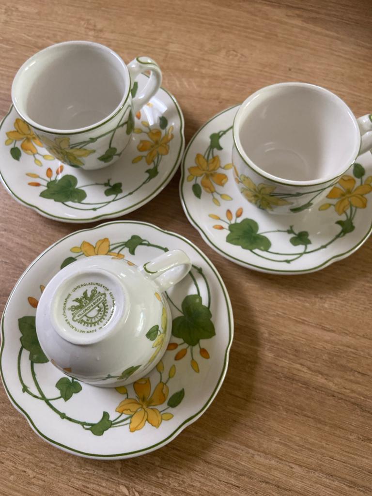 Gerarium Villeroy & Boch Mettlach Koffiekopjes, Ophalen of Verzenden