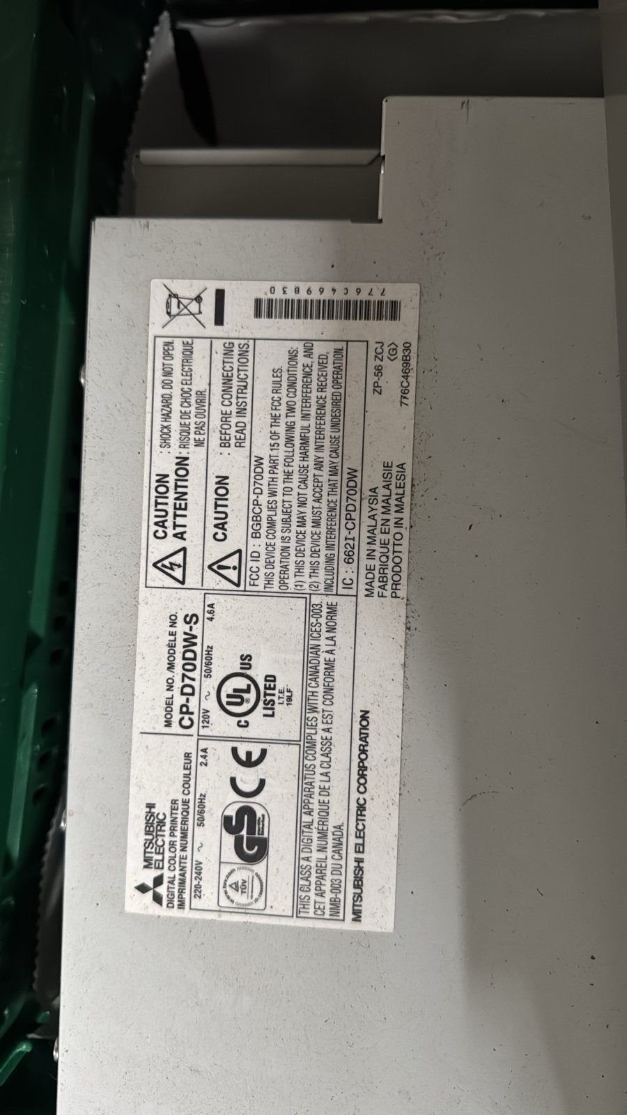 Mitsubishi Electric CP-D70DW-S Digitale kleurenprinter, Computers en Software, Printers, Ophalen, ., ., .