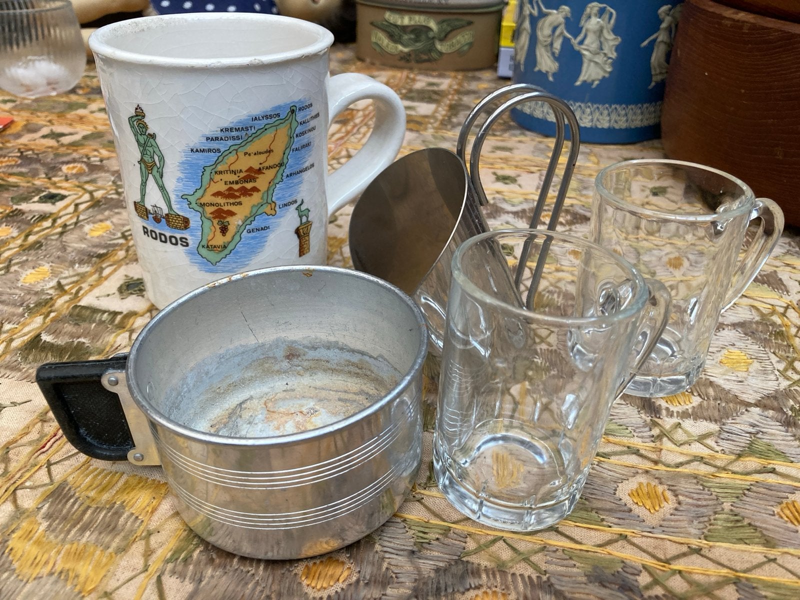 Vintage keukengerei en mokken - diverse set, Antiek en Kunst, Ophalen of Verzenden