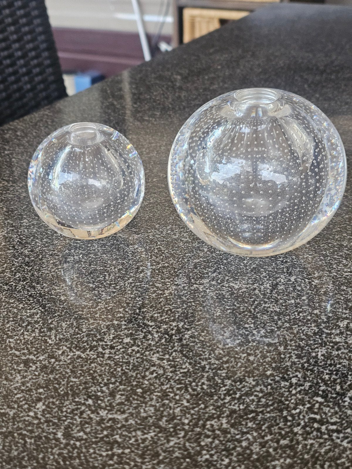 Set van 2 A.D. Copier Spijkerglas Vazen voor Leerdam, Antiek en Kunst, Ophalen of Verzenden