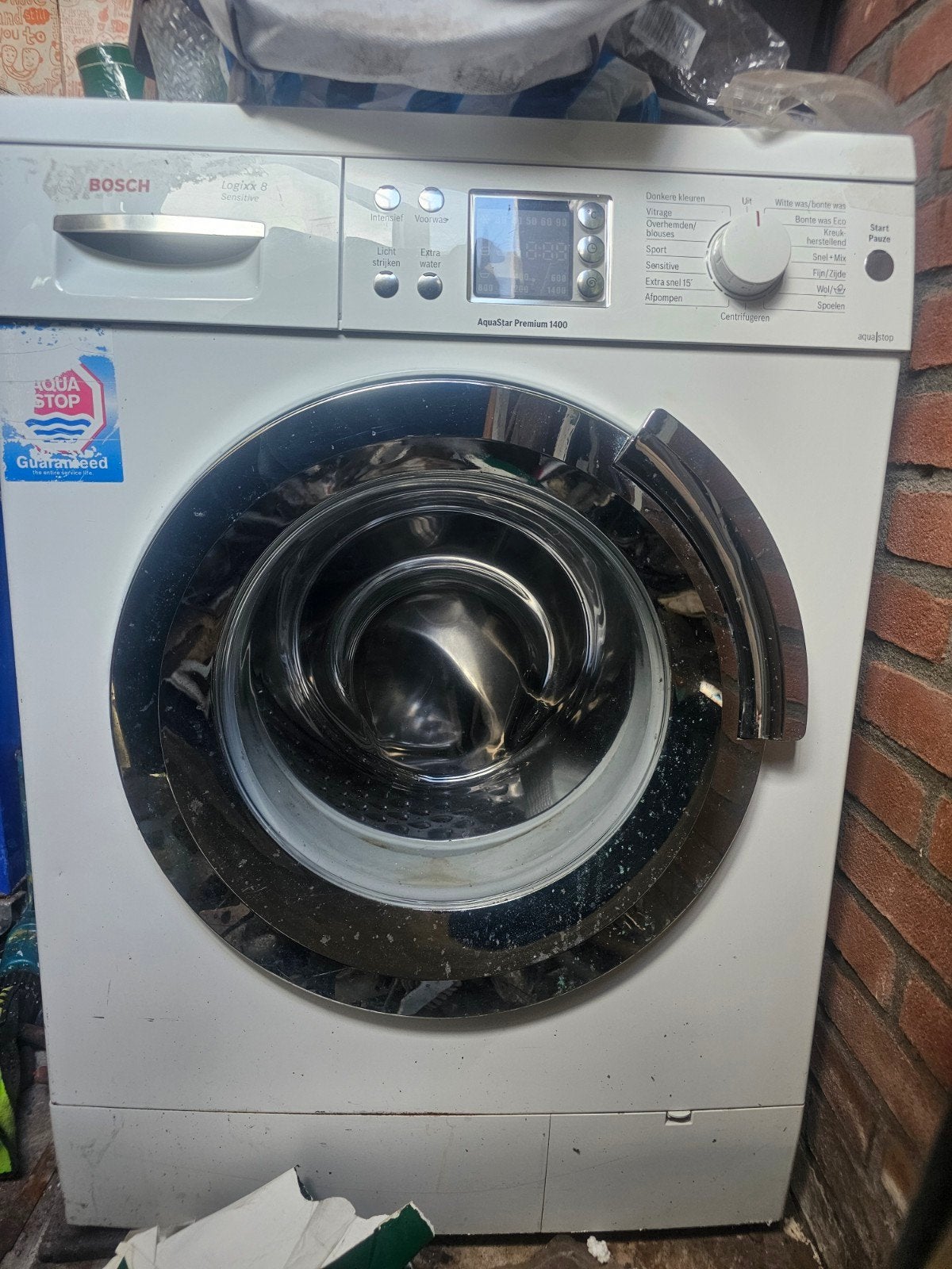 Bosch Logixx 8 wasmachine, Ophalen, 1200 tot 1600 toeren, 85 tot 90 cm