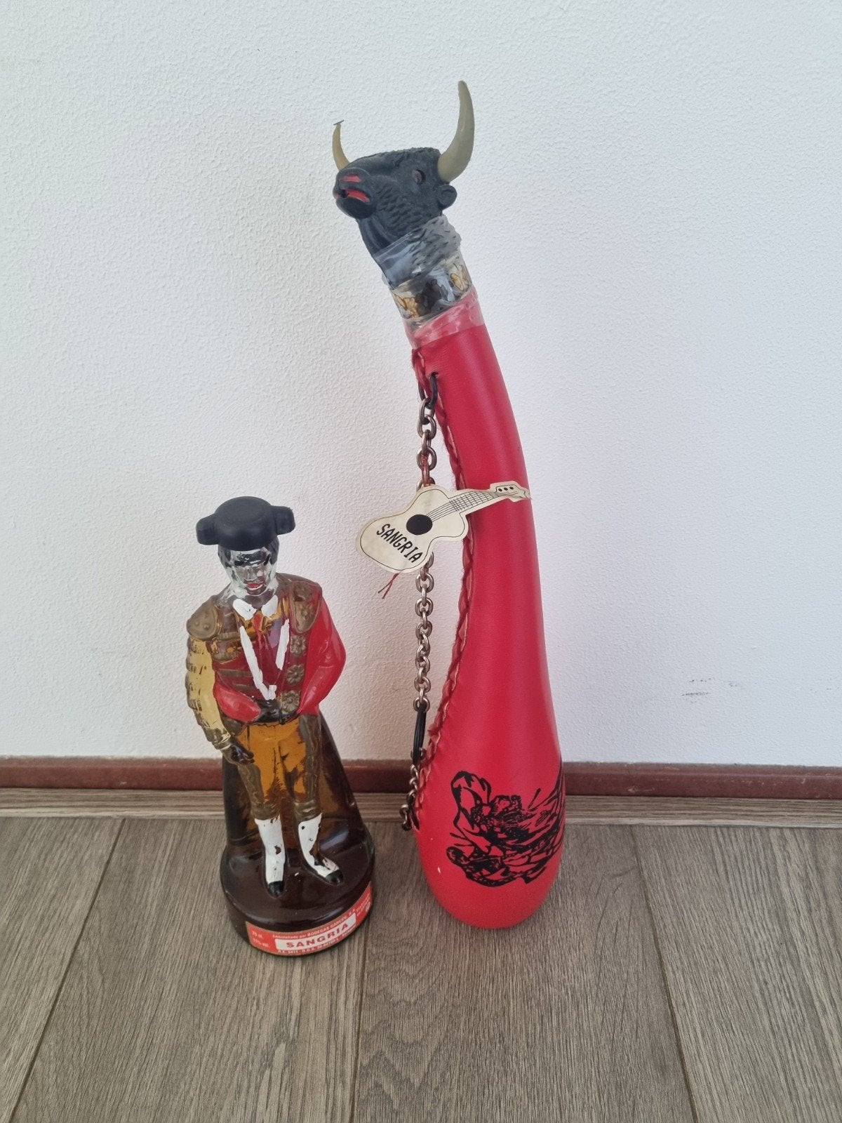 Decoratieve Sangria flessen: Stier en Torero, Ophalen, Gebruikt